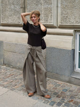 Neo Noir Zanya Structure Pants - Taupe