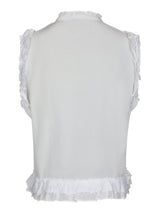 Neo Noir Celia Ruffle Top - White