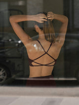 Neo Noir Ea String Top - Burgundy