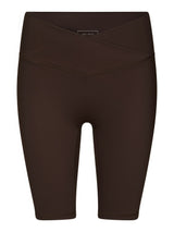 Neo Noir Lea Wrap Shorts - Chocolate Brown