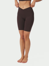 Neo Noir Lea Wrap Shorts - Chocolate Brown