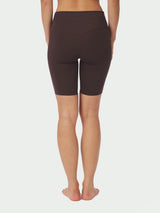 Neo Noir Lea Wrap Shorts - Chocolate Brown