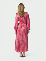 Neo Noir Bretti Paisley Drop Dress - Cherry Pink