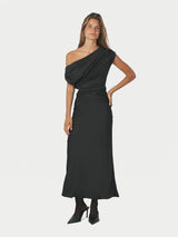 Neo Noir Lilith Heavy Sateen Dress - Black