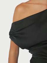Neo Noir Lilith Heavy Sateen Dress - Black