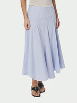 Neo Noir Isabet Stripe Skirt - Blue Stripe