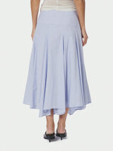 Neo Noir Isabet Stripe Skirt - Blue Stripe