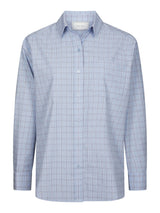 Neo Noir Dalma Triple Check Shirt - Ligt Blue
