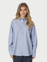 Neo Noir Dalma Triple Check Shirt - Ligt Blue