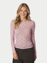 Neo Noir Ella Space Dot Blouse - Light Pink