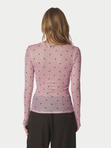 Neo Noir Ella Space Dot Blouse - Light Pink