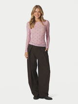 Neo Noir Ella Space Dot Blouse - Light Pink