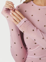 Neo Noir Ella Space Dot Blouse - Light Pink