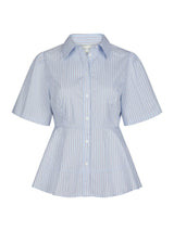 Neo Noir Janelle Stripe Shirt - Blue/Brown