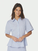 Neo Noir Janelle Stripe Shirt - Blue/Brown