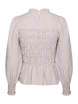 Neo Noir Possa Mini Check Blouse - Light pink
