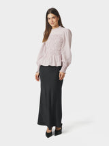 Neo Noir Possa Mini Check Blouse - Light pink