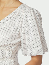 Neo Noir Sapura Mini Dot Blouse - White