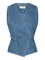 Neo Noir Samara Denim Waistcoat - Blue