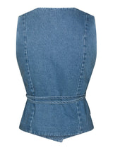 Neo Noir Samara Denim Waistcoat - Blue