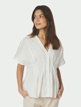 Neo Noir Adamma Poplin Blouse - White