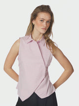 Neo Noir Celest Check Top - Light Pink