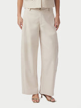 Neo Noir Essiall Linen Pants - Creme