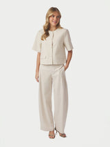 Neo Noir Essiall Linen Pants - Creme