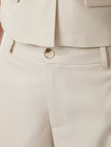 Neo Noir Essiall Linen Pants - Creme