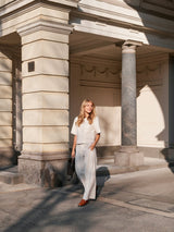 Neo Noir Essiall Linen Pants - Creme