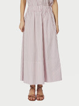 Neo Noir Yara Long Duoble Stripe Shirt - Rose