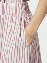 Neo Noir Yara Long Duoble Stripe Shirt - Rose