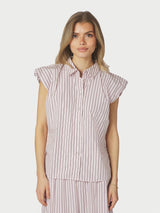 Neo Noir Isella Double Stripe Top - Rose