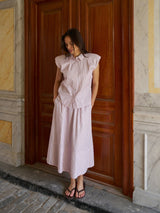 Neo Noir Isella Double Stripe Top - Rose