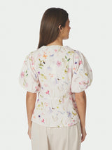 Neo Noir Irina Flower Blouse - Off White