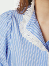 Neo Noir Ulia Stripe Blouse - Blue Stripe