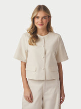 Neo Noir Rory Linen Blouse - Cream