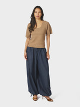 Neo Noir Roxane Balloon Denim Pants - Blue