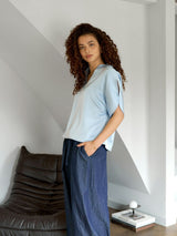 Neo Noir Roxane Balloon Denim Pants - Blue