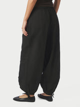 Neo Noir Roxane Balloon Linen Pants - Black