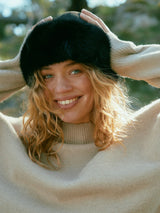 Nappi Faux Fur Hat - Black