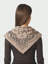 Neo Noir Adelina Paisley Knit Scarf - Beige Melange