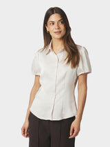 Neo Noir Lyselle Heavy Sateen Shirt - Pearl