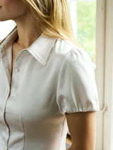 Neo Noir Lyselle Heavy Sateen Shirt - Pearl