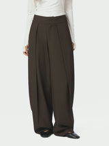Neo Noir Lucille Structure Pants - Dark brown