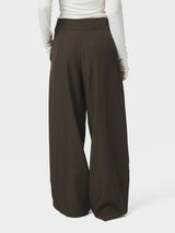 Neo Noir Lucille Structure Pants - Dark brown