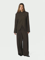 Neo Noir Lucille Structure Pants - Dark brown