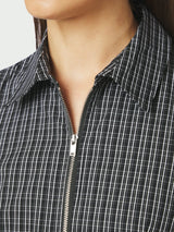 Neo Noir Cathy Zip Shirt - Black