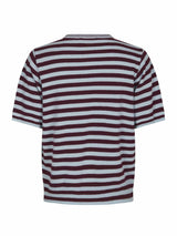 Neo Noir Missy Stripe Knit Tee - Wine