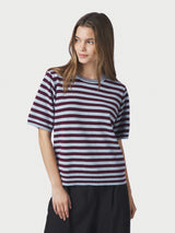 Neo Noir Missy Stripe Knit Tee - Wine